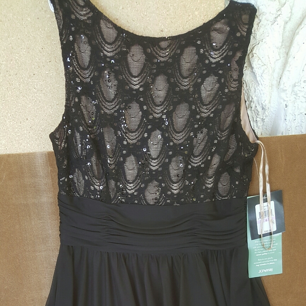 JH Evenings Lace Overlay Dress